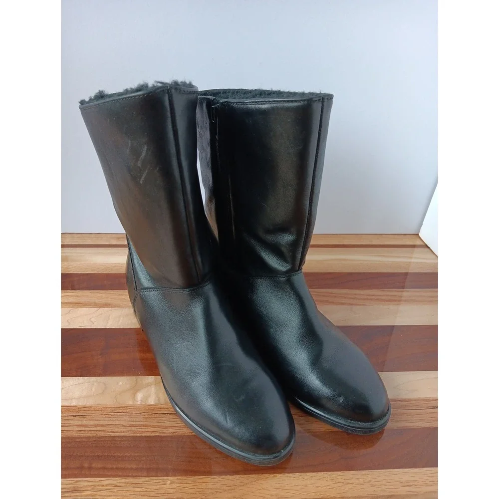 Blondo Winter Boots Womens Size 9 2A Side Zip‎ Black Leather Lined Canada